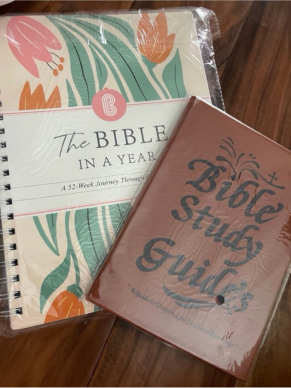 THE BIBLE IN A YEAR: A 52-WEEK JOURNEY SOFTCOVER) & Bible study guide